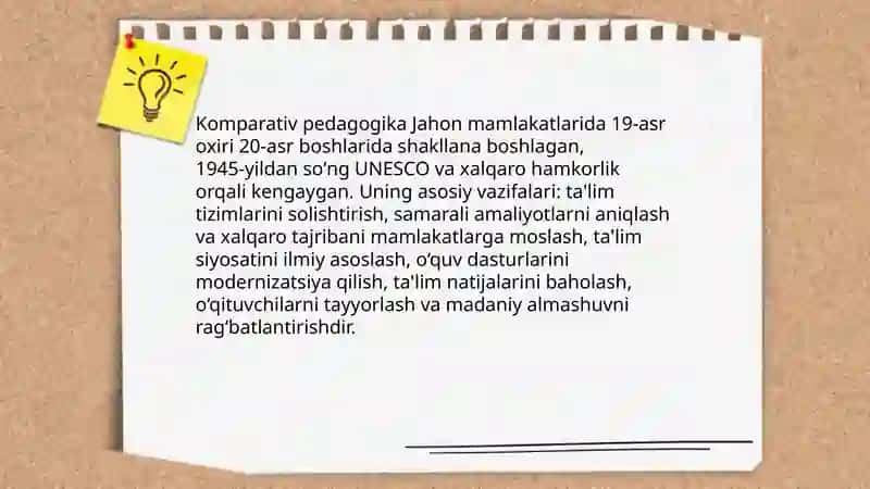 Jahon mamlakatlarida kompravistik pedagogikaning faoliyat va vazifalari 3