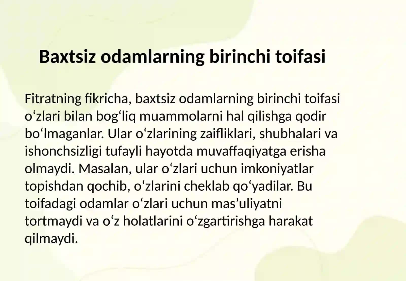 A.Fitratning "Rahbari najot" risolasidagi "Baxtsiz odamlarning ikki toifasi"ga oid qarashlari 3