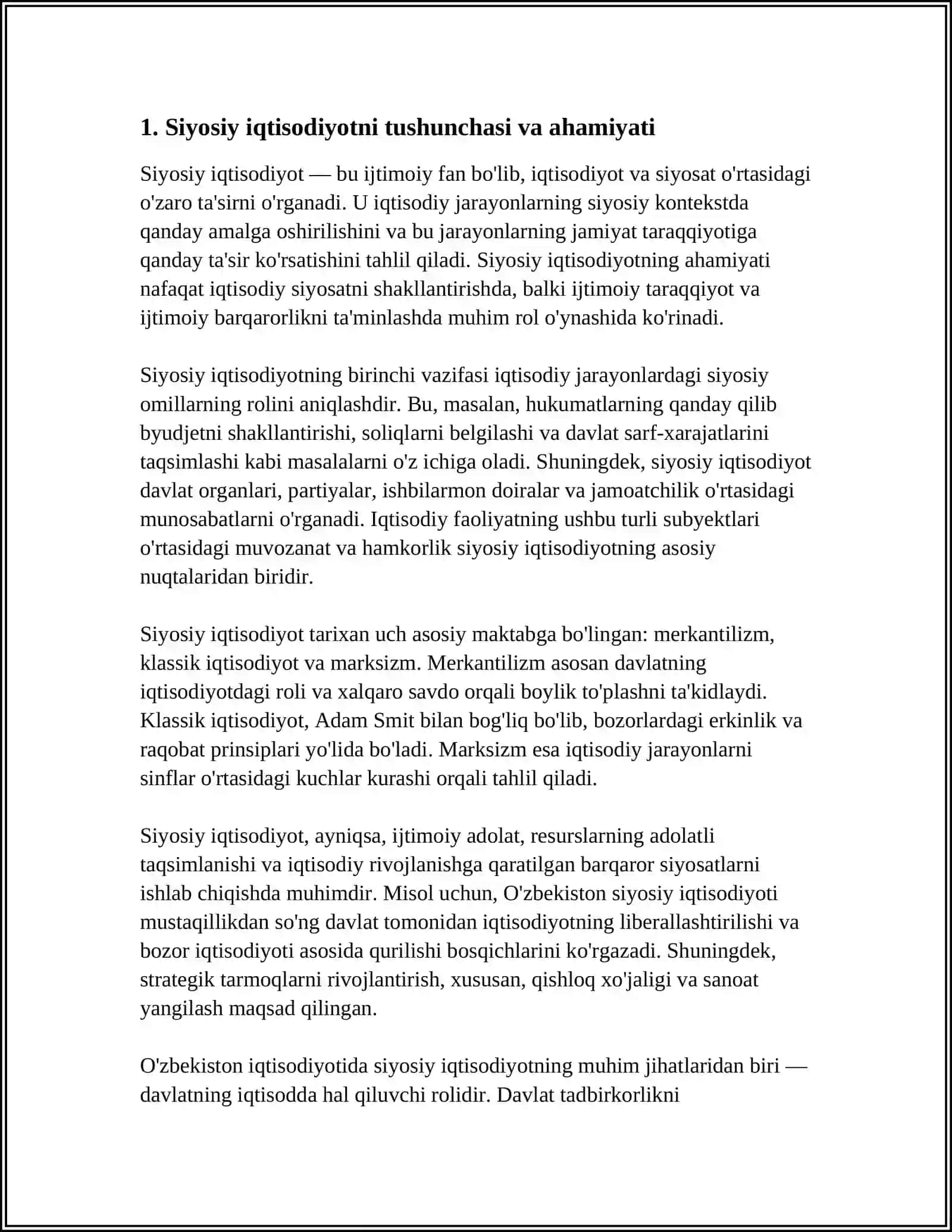 SIYOSIY IQTISODNING VUJUDGA KELISHI VA RIVOJLANISHI 3