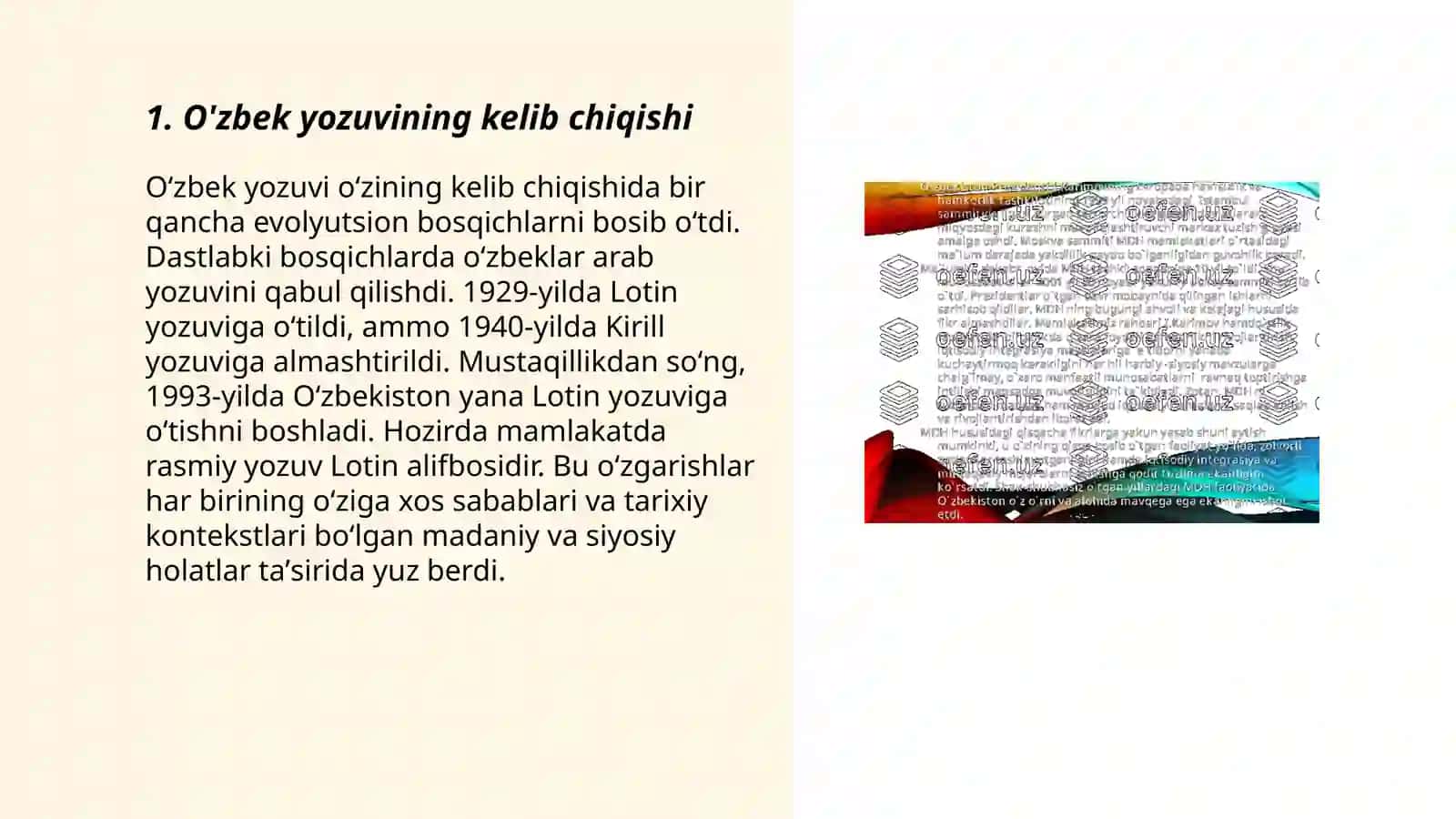 Grafika o'zbek yozuvlari tarixi 3