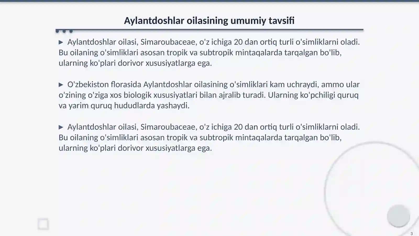 O'zbekiston florasida Aylantdoshlar(simaroubiaceae) oilasi 3