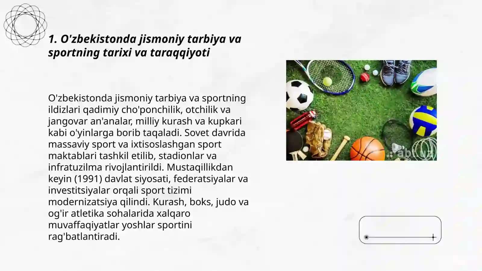 O'zbekistonda jismoniy tarbiya va sportning tarixi va taraqqiyoti 3