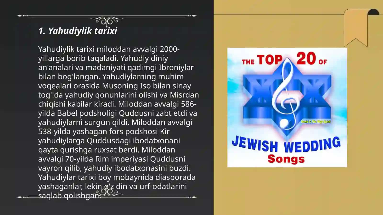 Yahudiylik taʼlimoti, anʼana va marosimlari 3