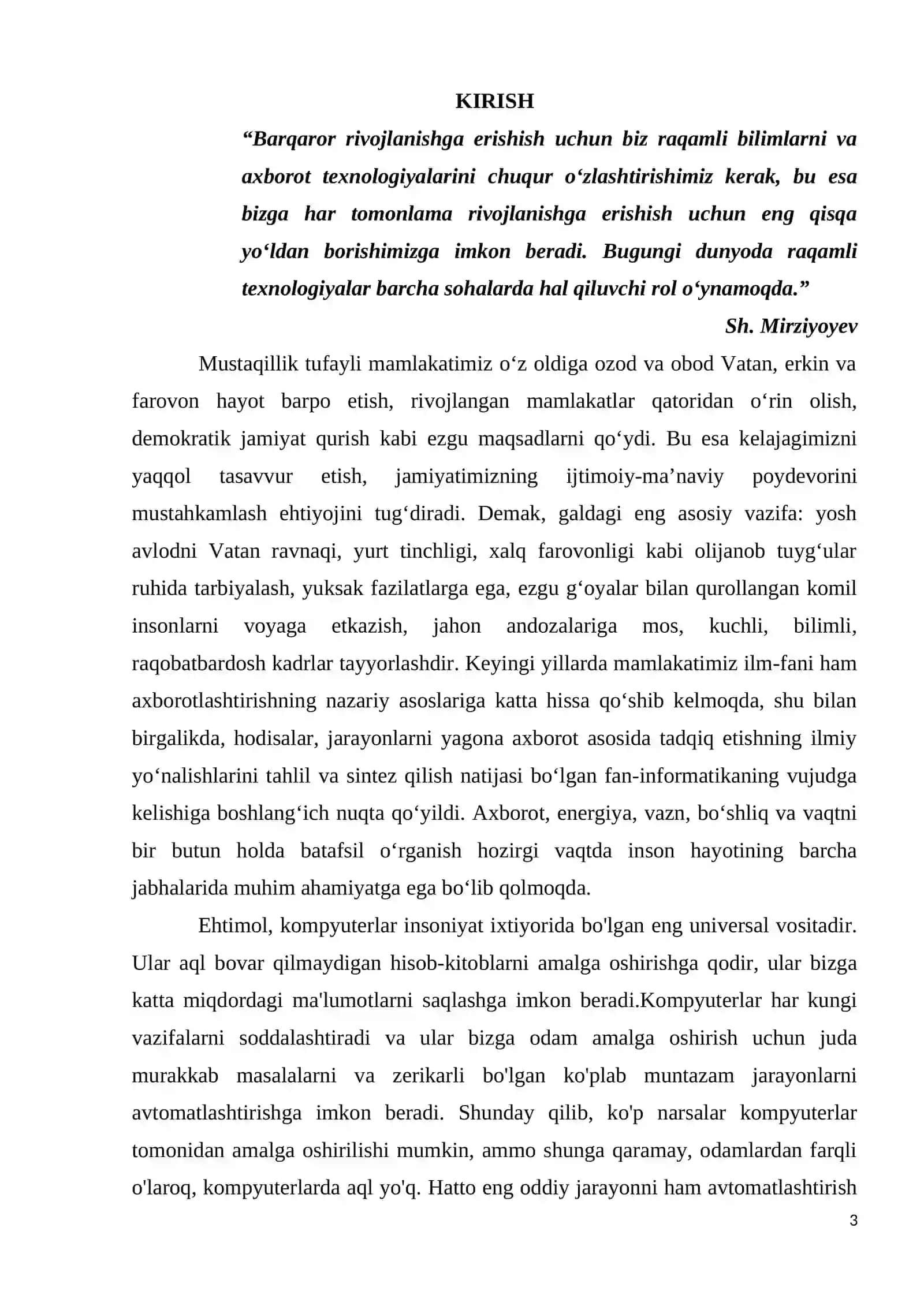 Talabalarning o’zlashtirishi. Baholash qaytnomasi tizimi 3
