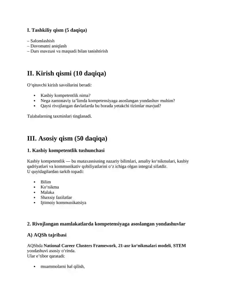 Rivojlangan mamlakatlarda kasbiy kompetentlikka oid ilmiy yondashuvlar 3