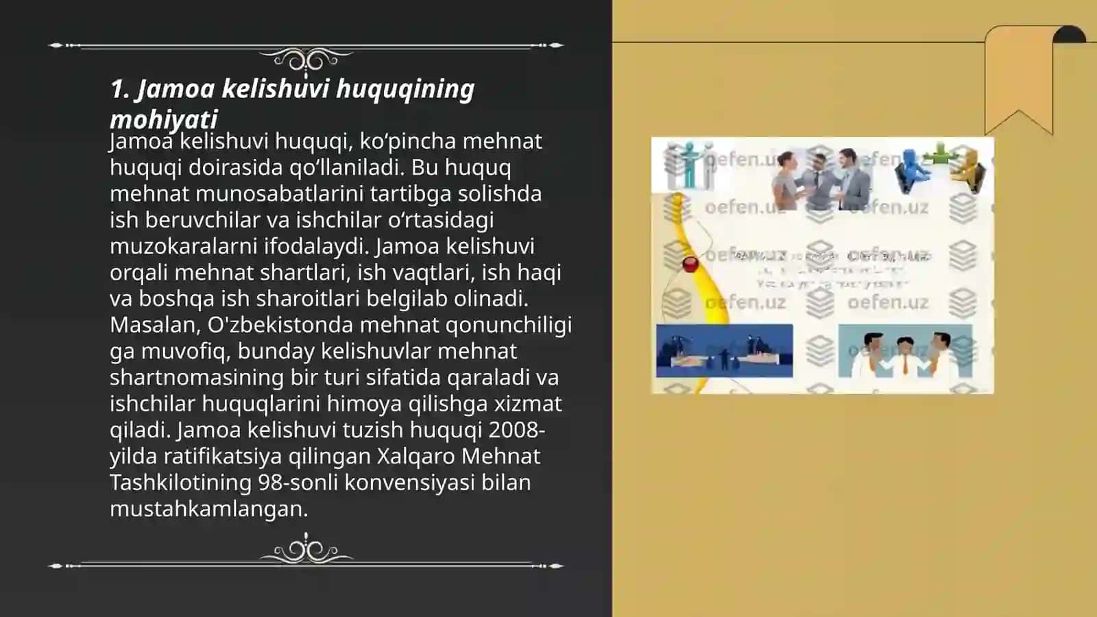 Jamoa kelishuvi huquq fanidan 3