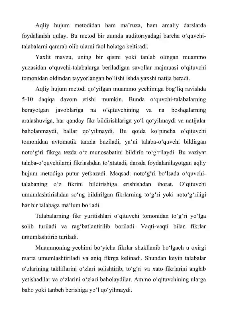 Fikrlarni yaratish: “Aqliy hujum” metodi 3
