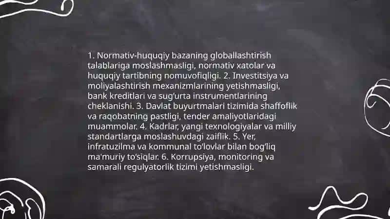 Globallashtirish sharoitida qurilish iqtisodyotini isloh qilish muammolari 3