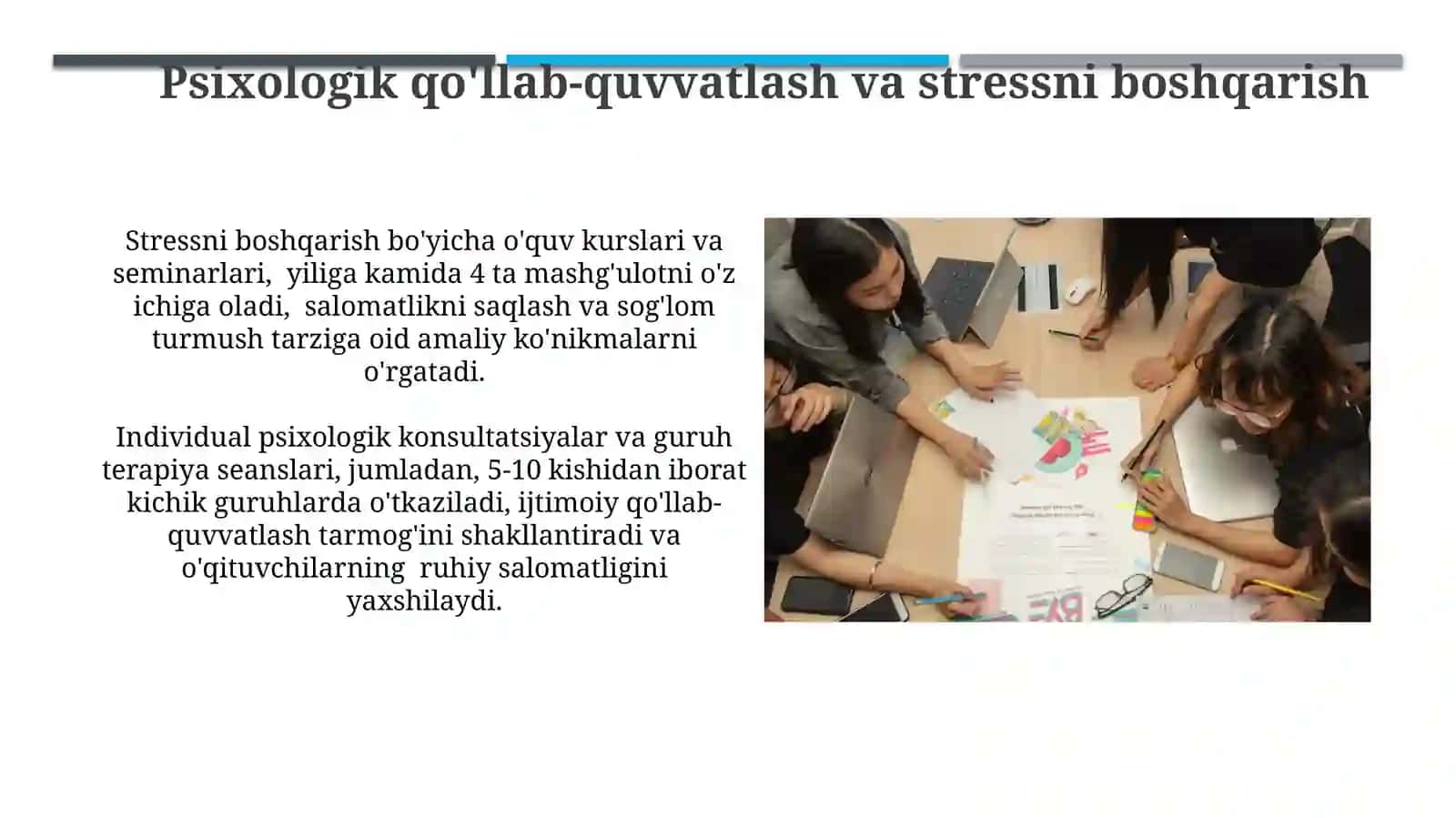 Psixologik qo'llab-quvvatlash va stressni boshqarish 3