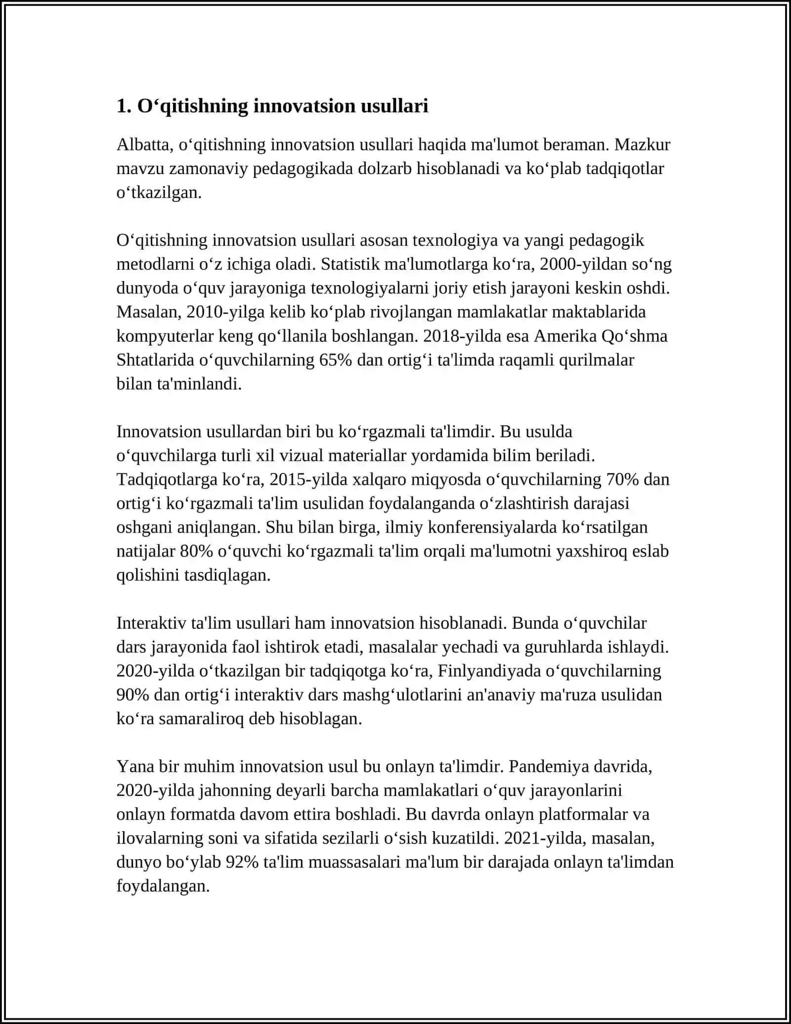 OʻQITISH METODLARI TAVSIFI 3