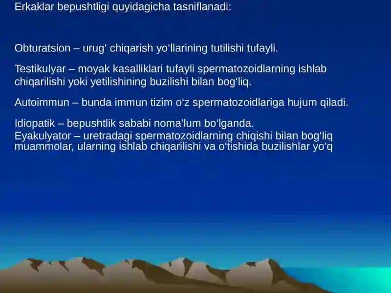 Erkaklarda bepushtlik 3