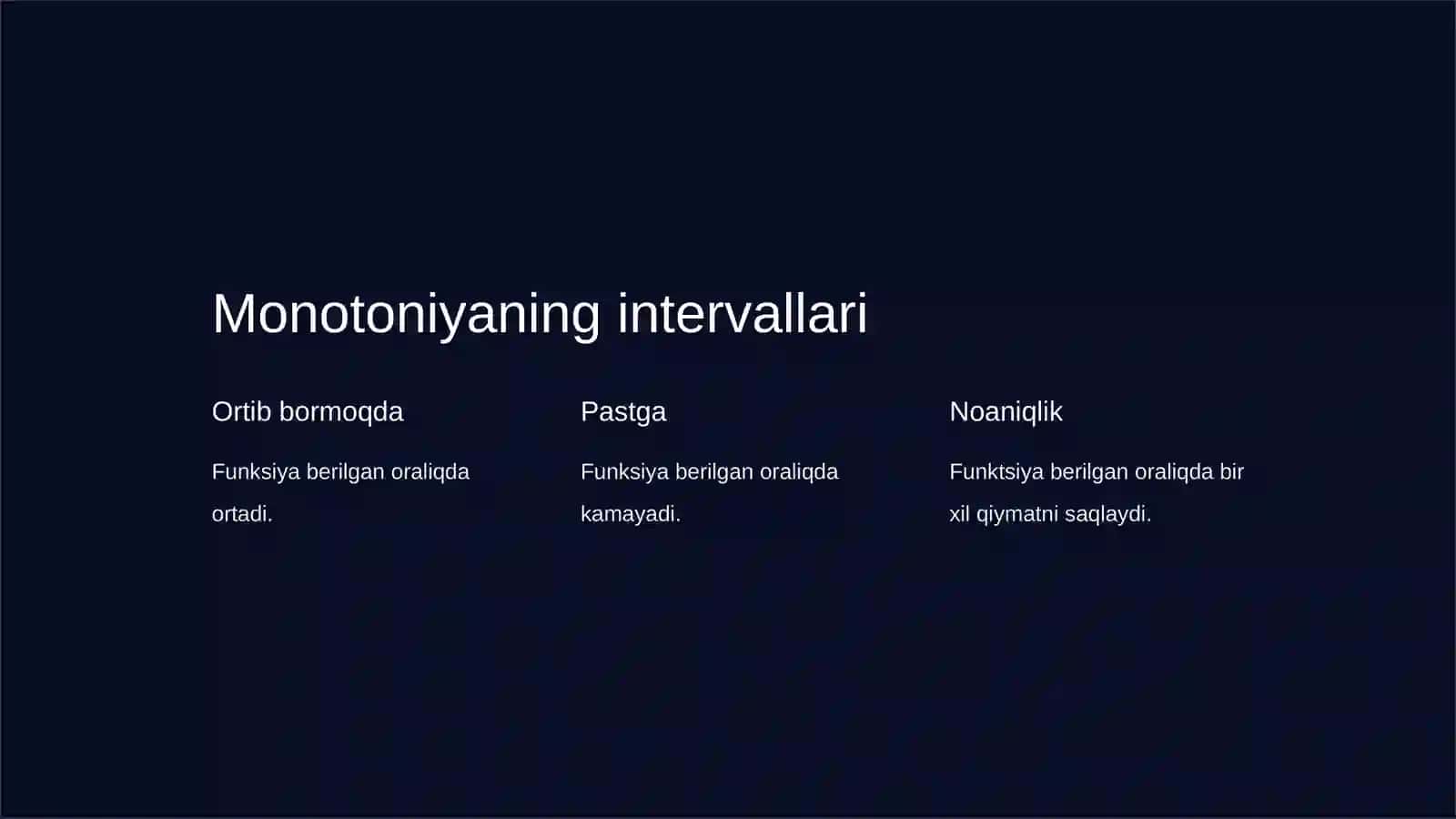 Ekstremal va Monotonlik 3