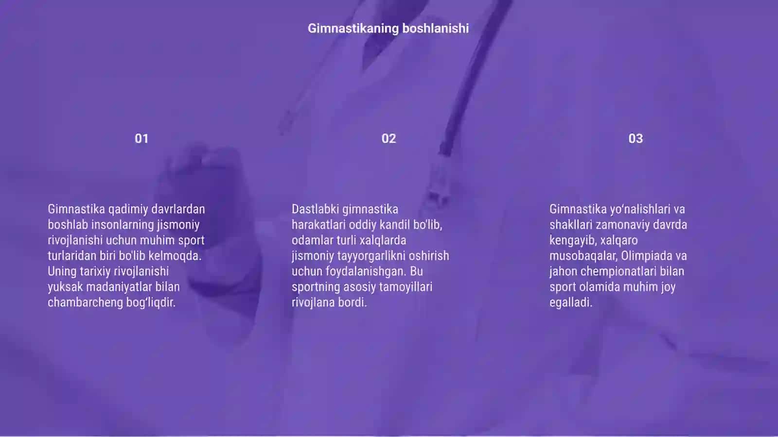 Gimnastikaning rivojlanish tarixi 3