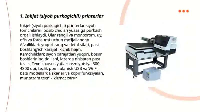 Inkjet (siyoh purkagichli) printerlar 3