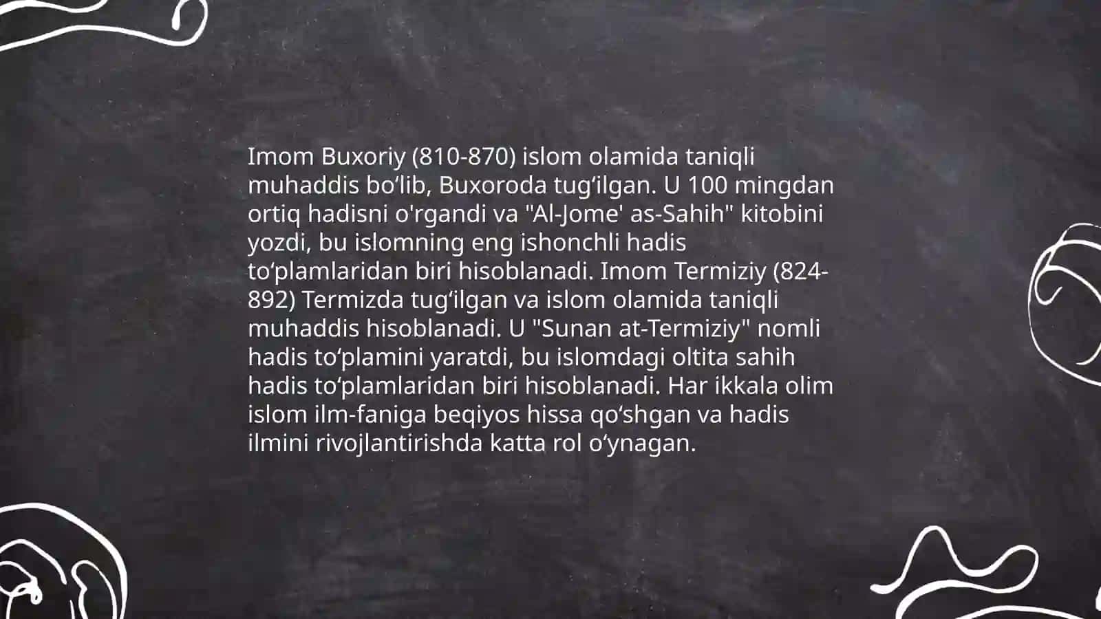 Imom al-Buxoriy va imom Termiziyning hadis ilmiga qoʻshgan hissalari qiyosiy tahlili 3