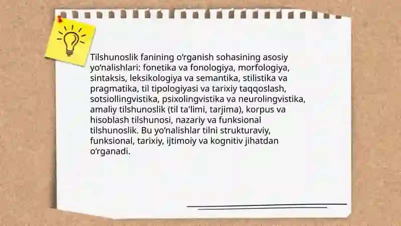 Tilshunoslik fanining o‘rganish sohasi, maqsad va vazifasi 3