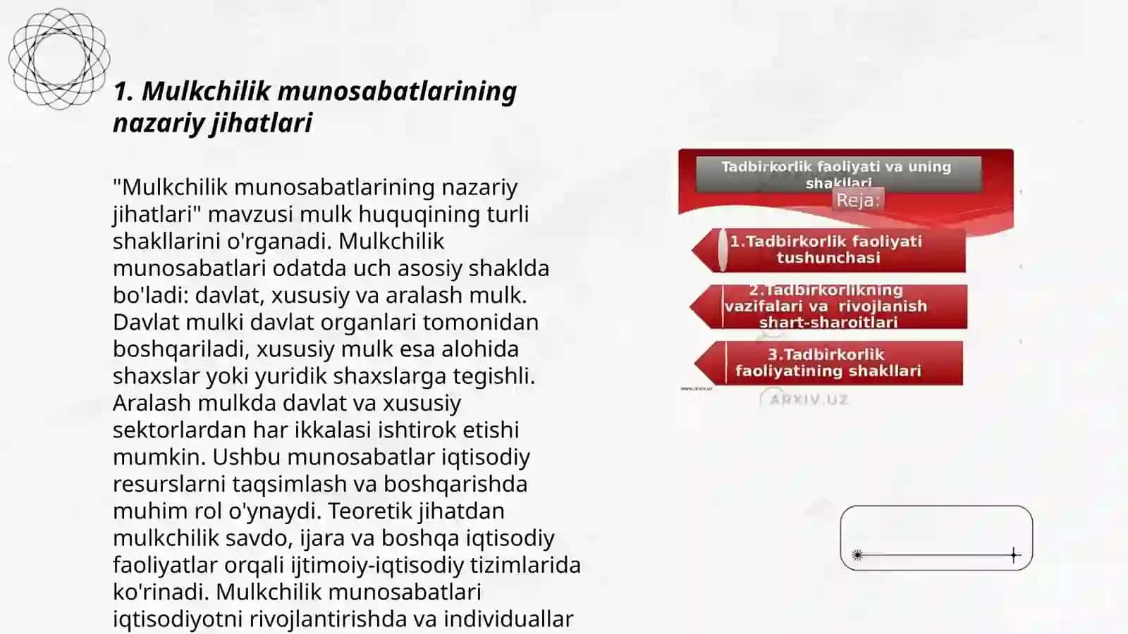 Mulkchik munosabatlari mohiyati shaklari va turlari 3