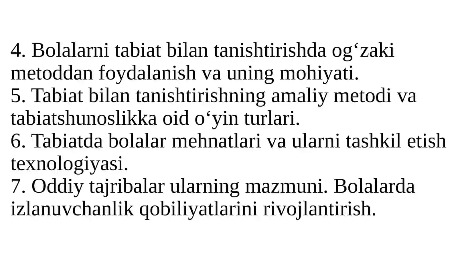 MAKTABGACHA YOSHDAGI BOLALARNI TABIAT BILAN TANISHTIRISH METOD VA VOSITALARI 3