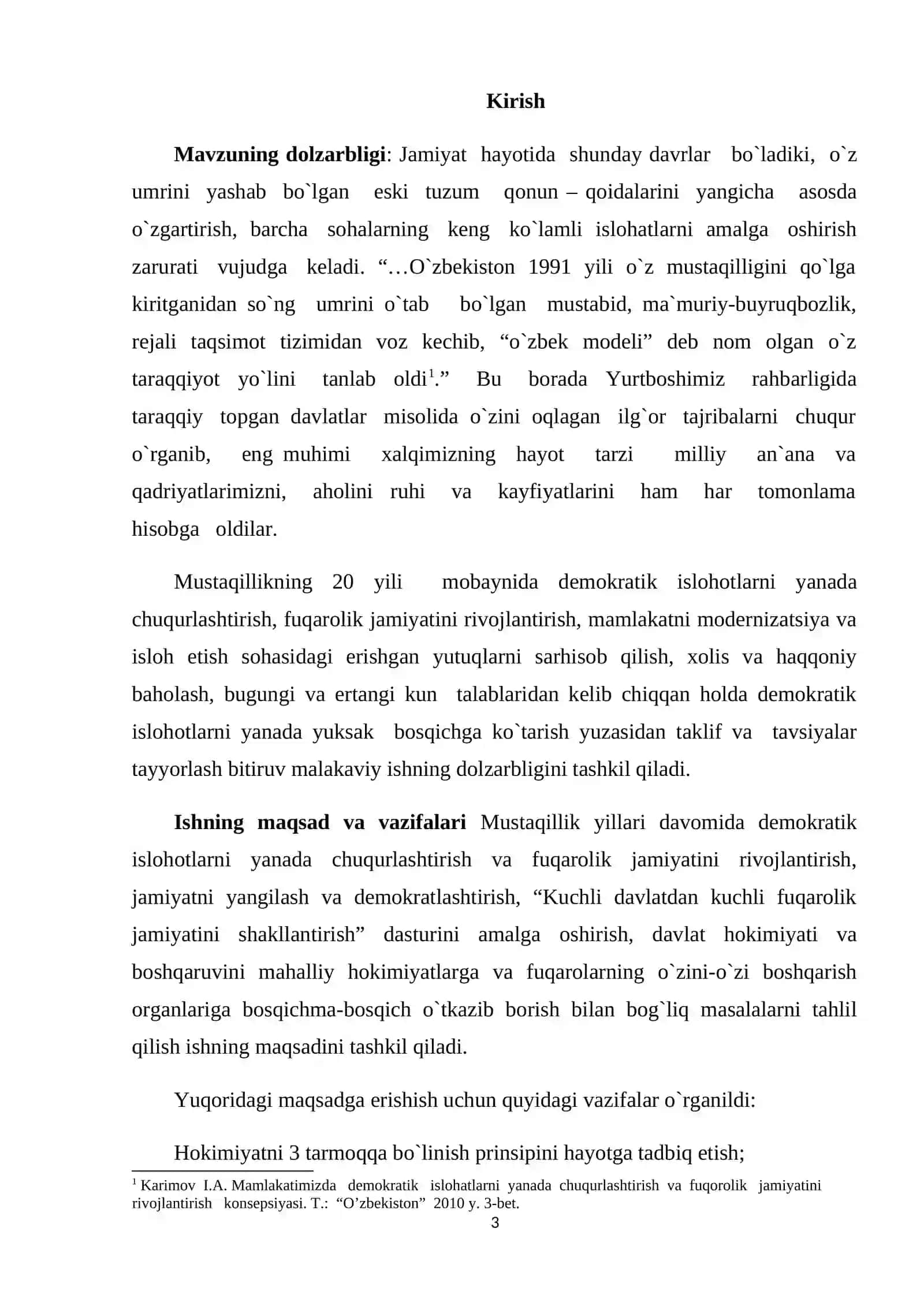 O`zbekistonda demokratik islohatlarni chuqurlashtirishning ustuvor yо`nalishlari 3