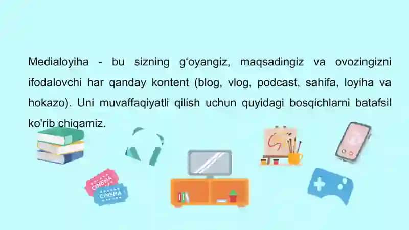 O`z medialoyihasini ishlab chiqish va taqdim etish 3