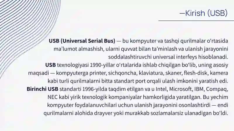USB (Universal Serial Bus) 3
