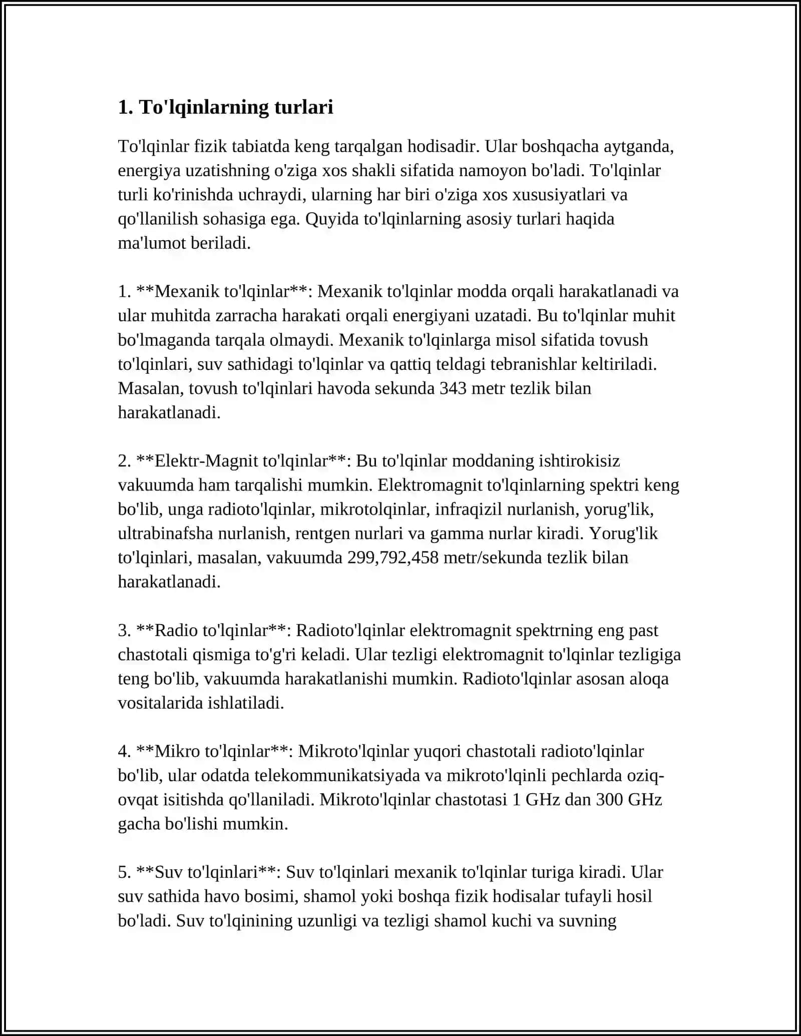 TOʻLQINLAR VA ULARNI XARAKTERISTIKASI 3