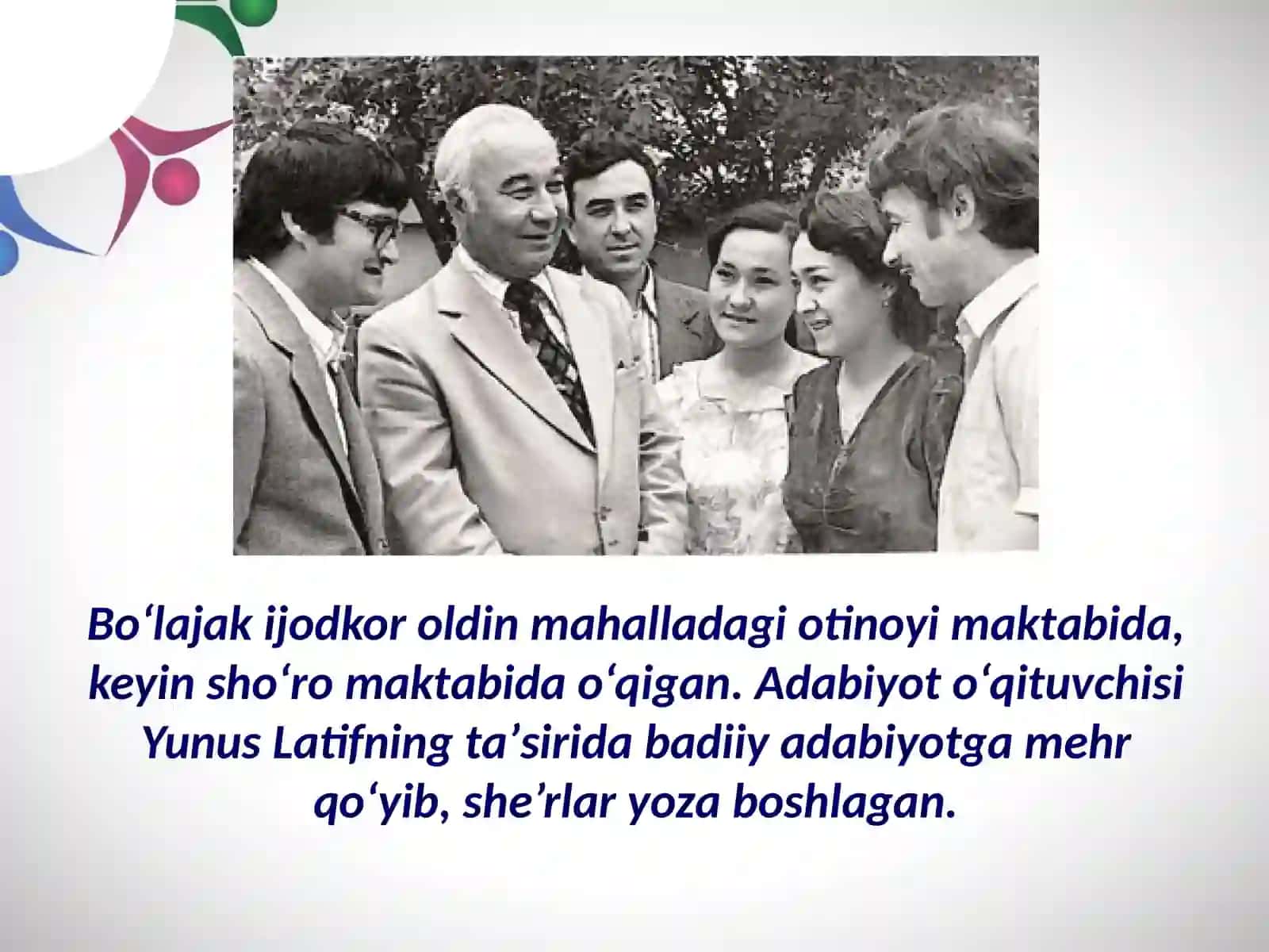 7-sinf Adabiyot fanidan Shuhrat hayoti va ijodi dars taqdimot 3
