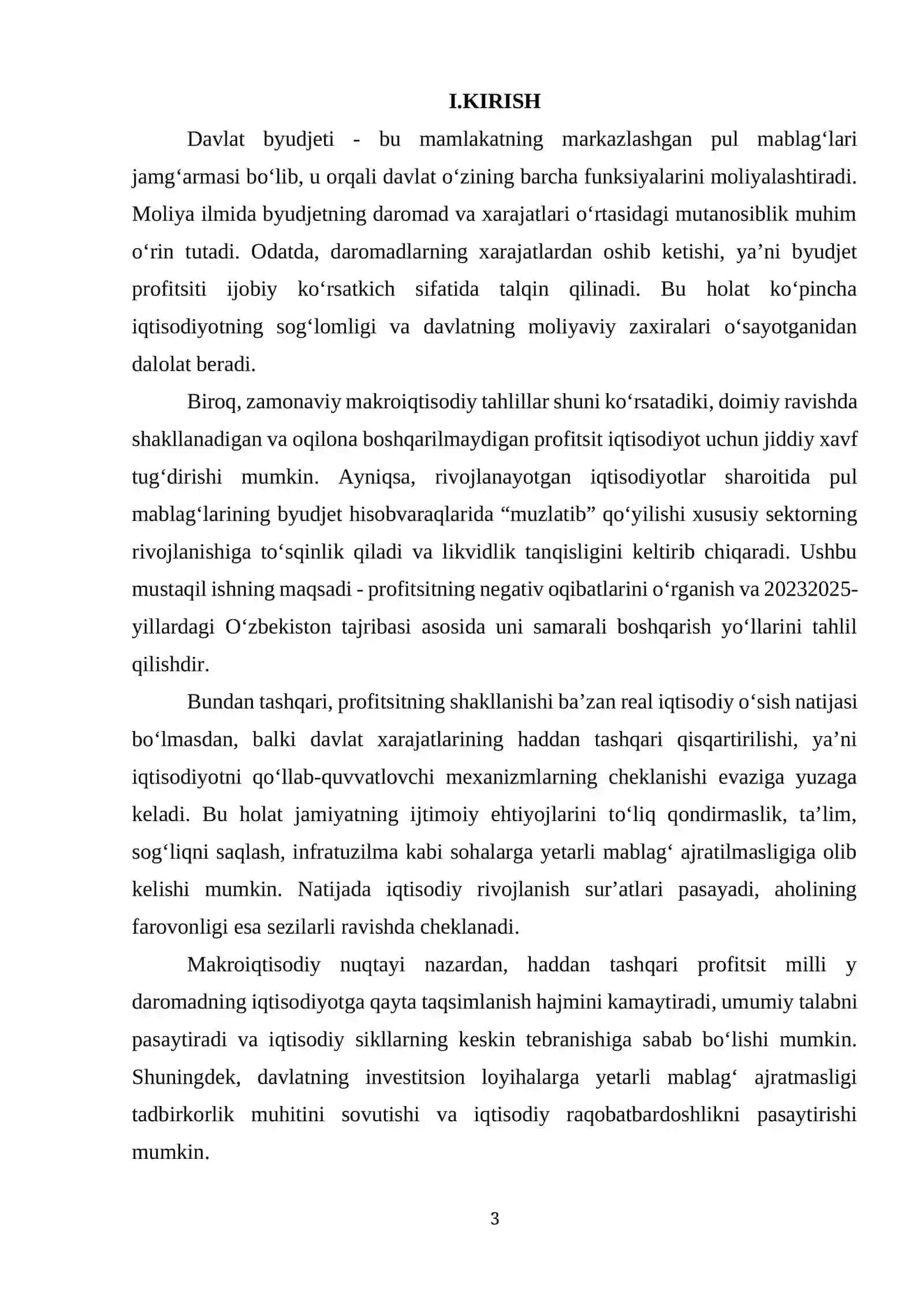Davlatning byudjet profitsitining negativ oqibatlari 3