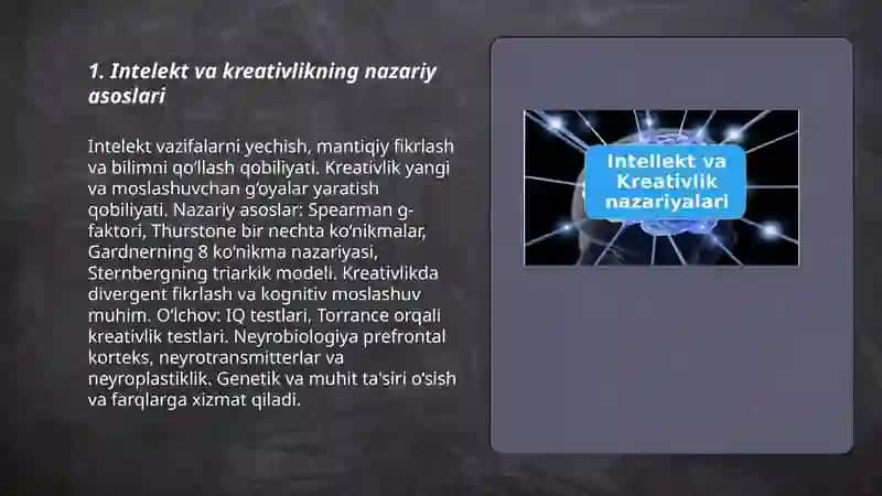 Intelekt va kreativlikning nazariy asoslari 3