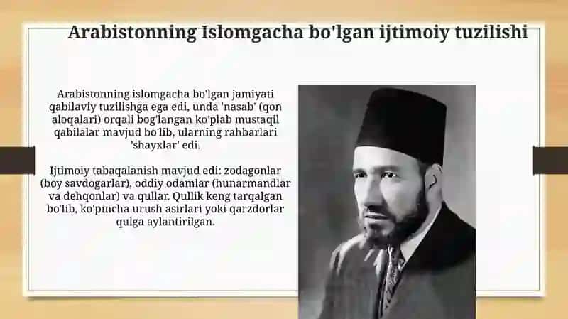 Islom dinining paydo bo‘lishidagi ijtimoiy-siyosiy va madaniy sharoitlar 3