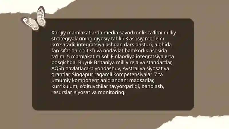 Xorijiy mamlakatlarda media savodxonlik va axborot madaniyatining qiyosiy tahlili 3