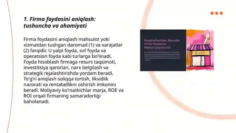 Firma foydasini aniqlash va uni maksimallashtirish 3