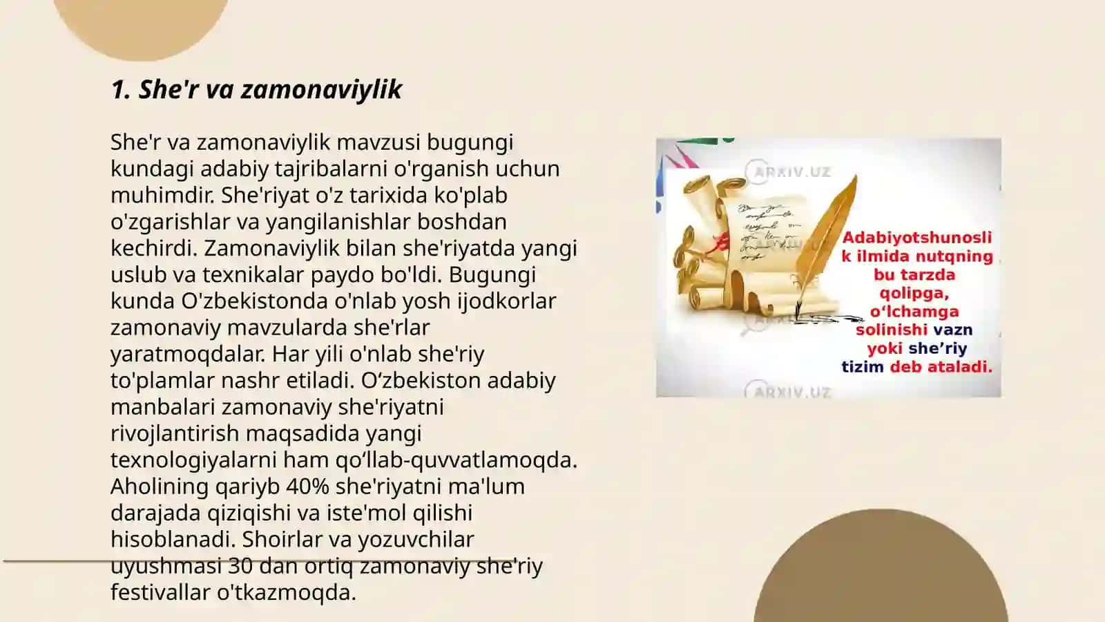 Hozirgi sheʼriy janrlar 3