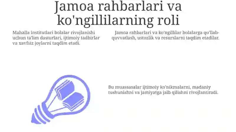 Mahalla Instituti: Bolalar Rivojlanishi Uchun Asos 3