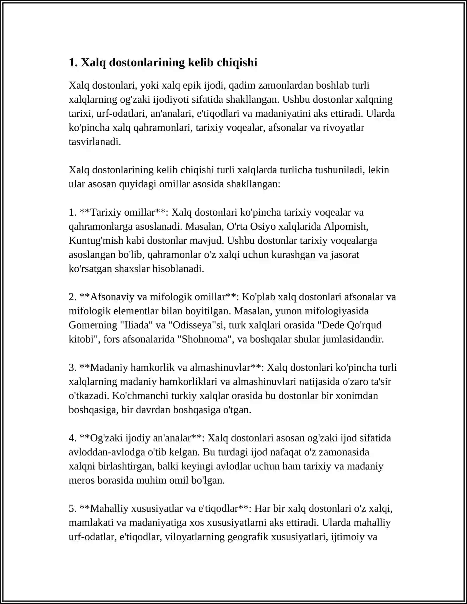 Xalq dostonlarining variantlari haqida 3