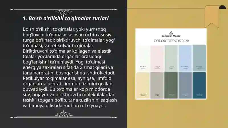 Bo'sh o'rilishli to'qimalar turlari 3