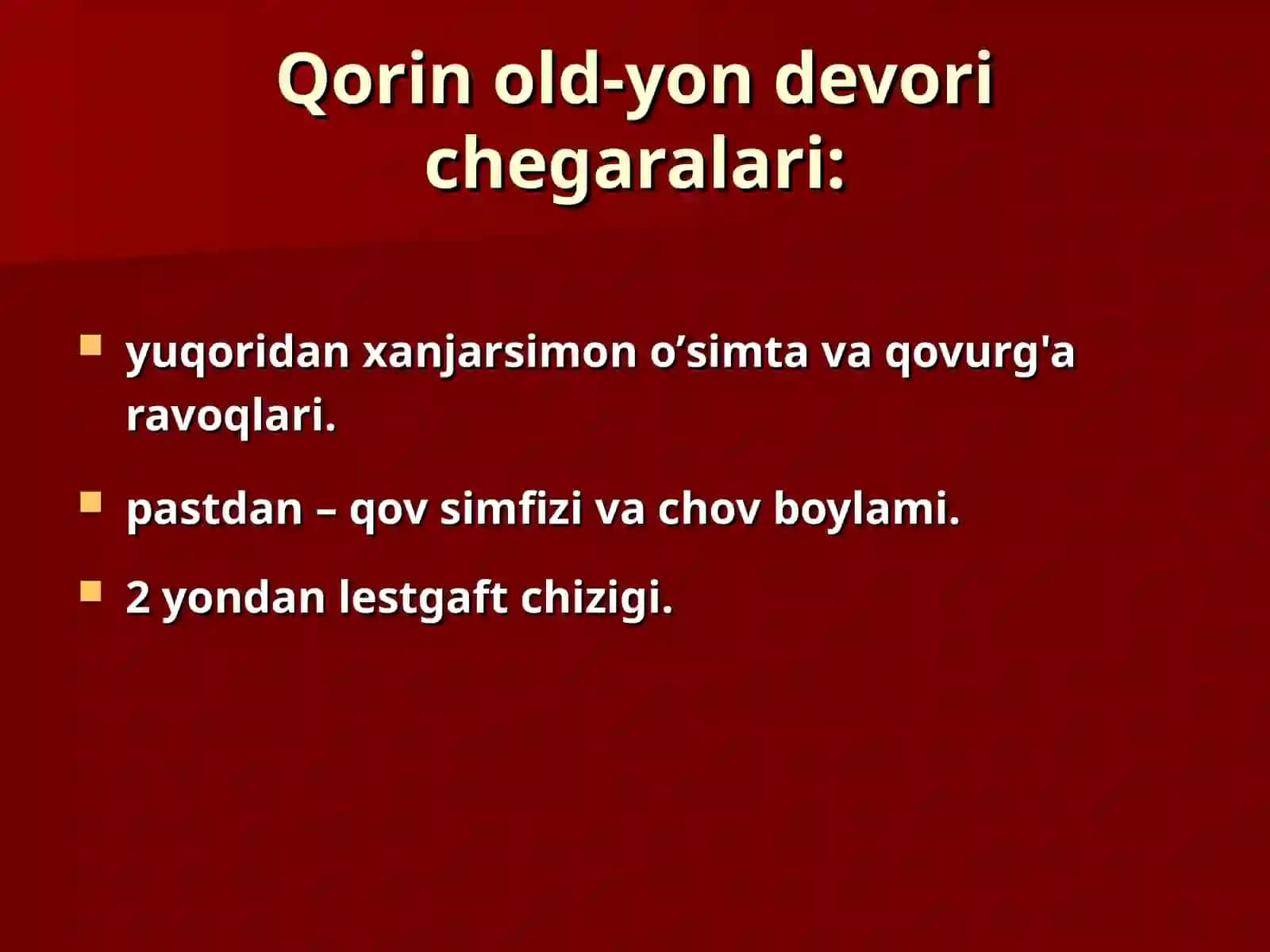 Qorin old-yon devorining jarrohlik anatomiyasi 3