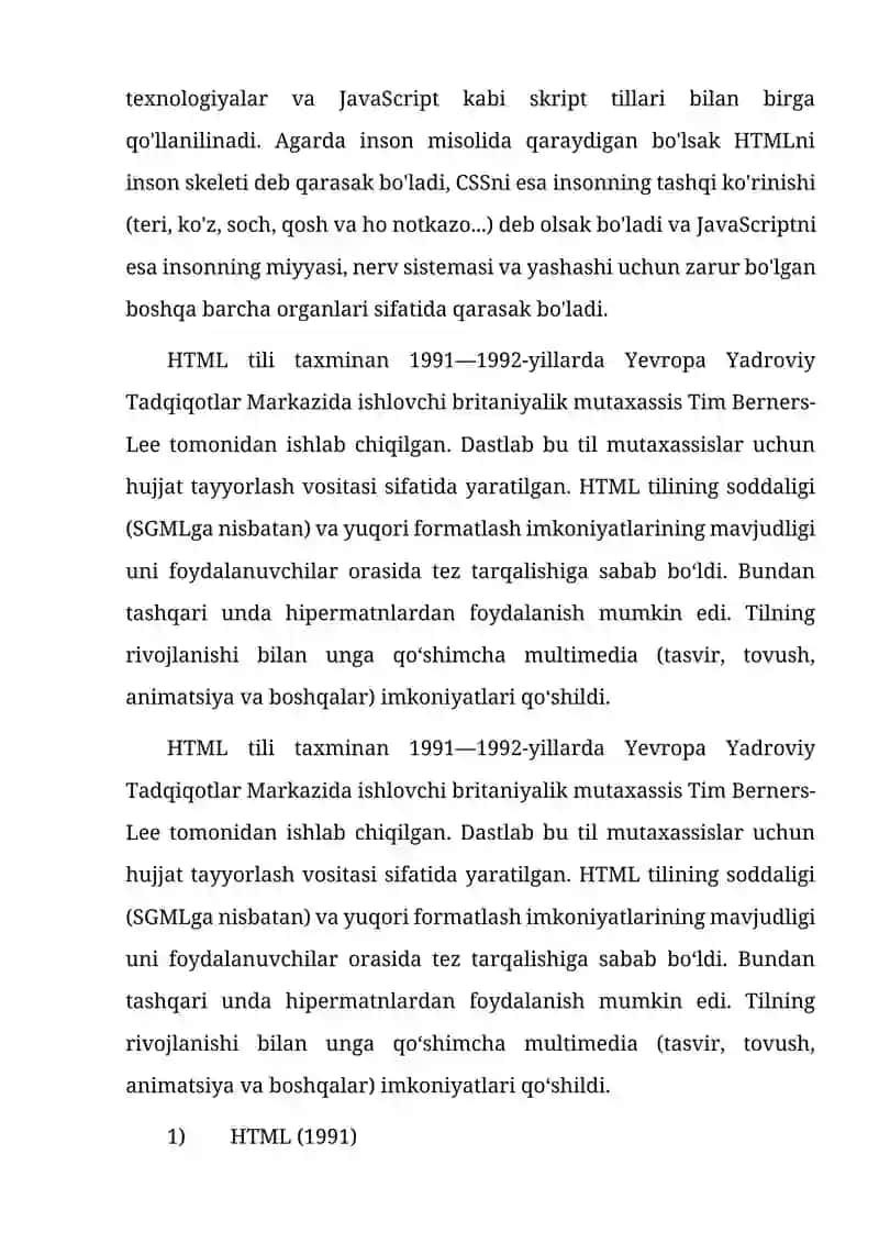 HTML hujjat tuzilishi 3