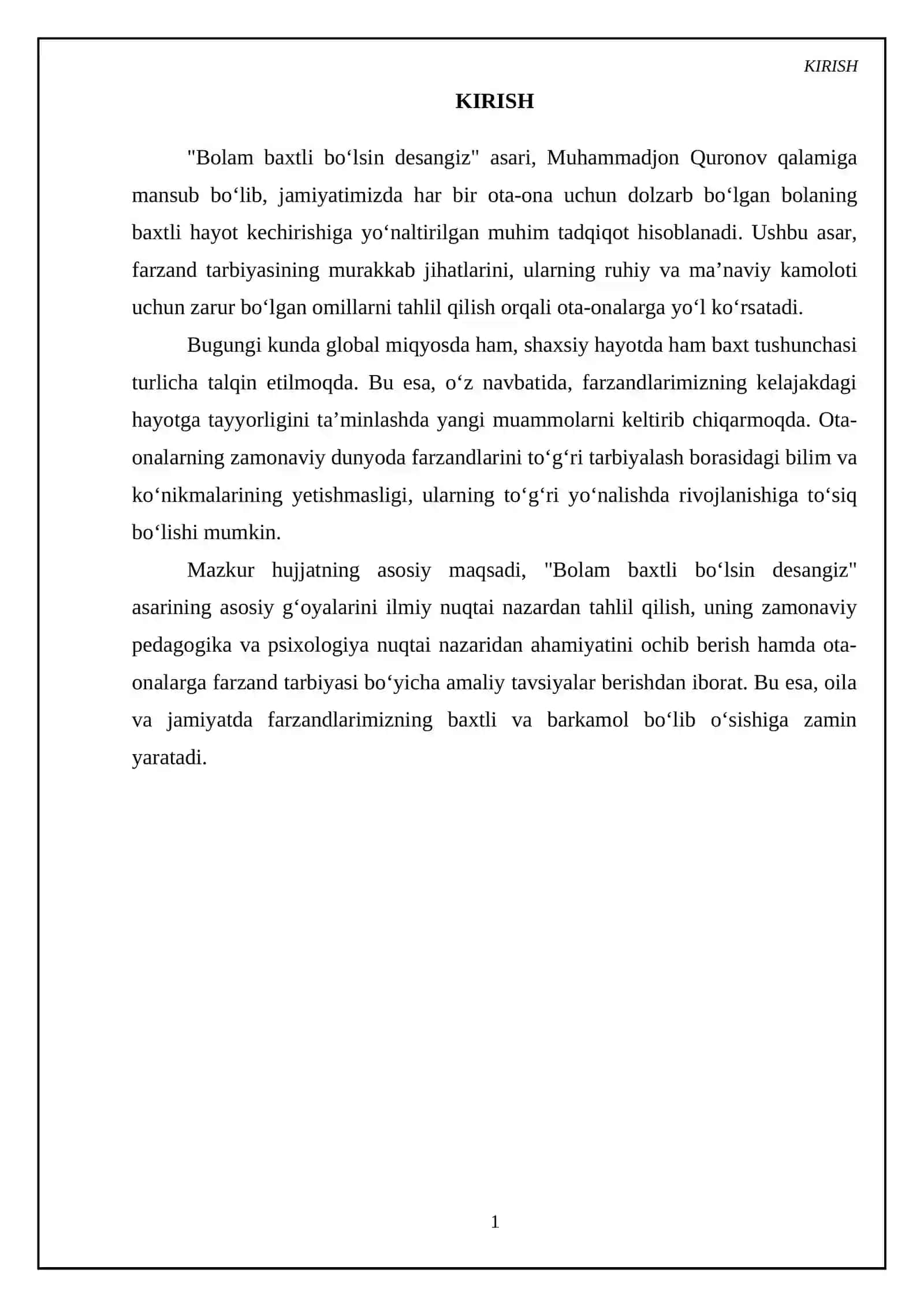 "Bolam baxtli boʻlsin desangiz" 3
