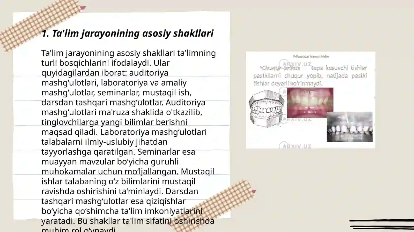 Ta'limni tashkil etish turlari va shakllari 3