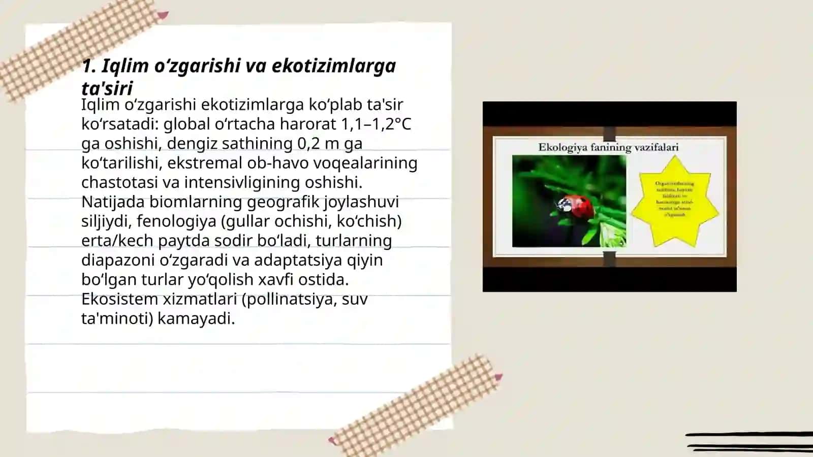 Biologiya Fanini O‘qitishda Iqlim, Biosfera va Barqaror Rivojlanish 3