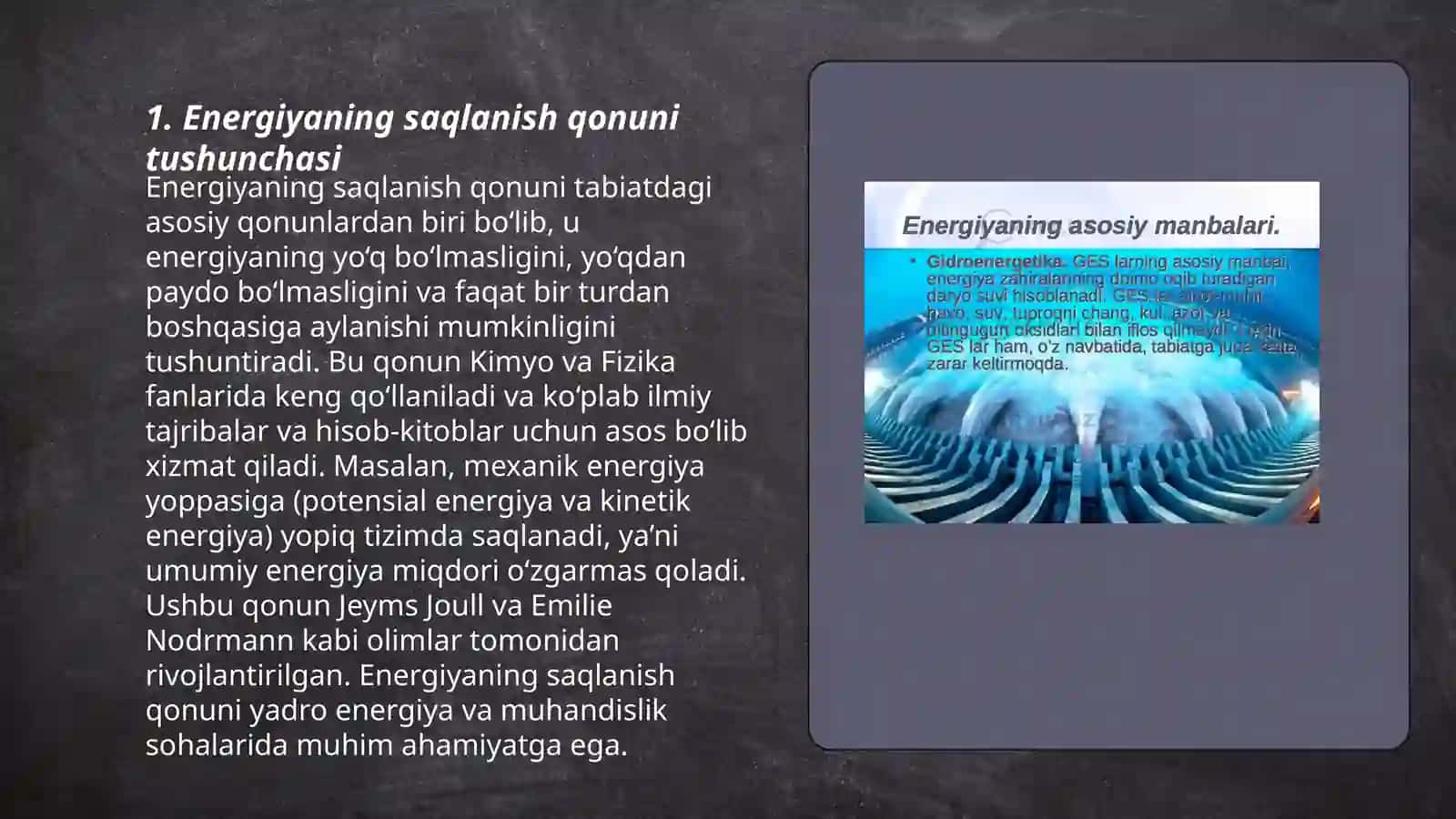 Energiyaning saqlaniw qonuni 3