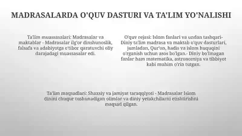 Amir Temur Va Temuriylar Davrida Maktab VaMadrasalar 3