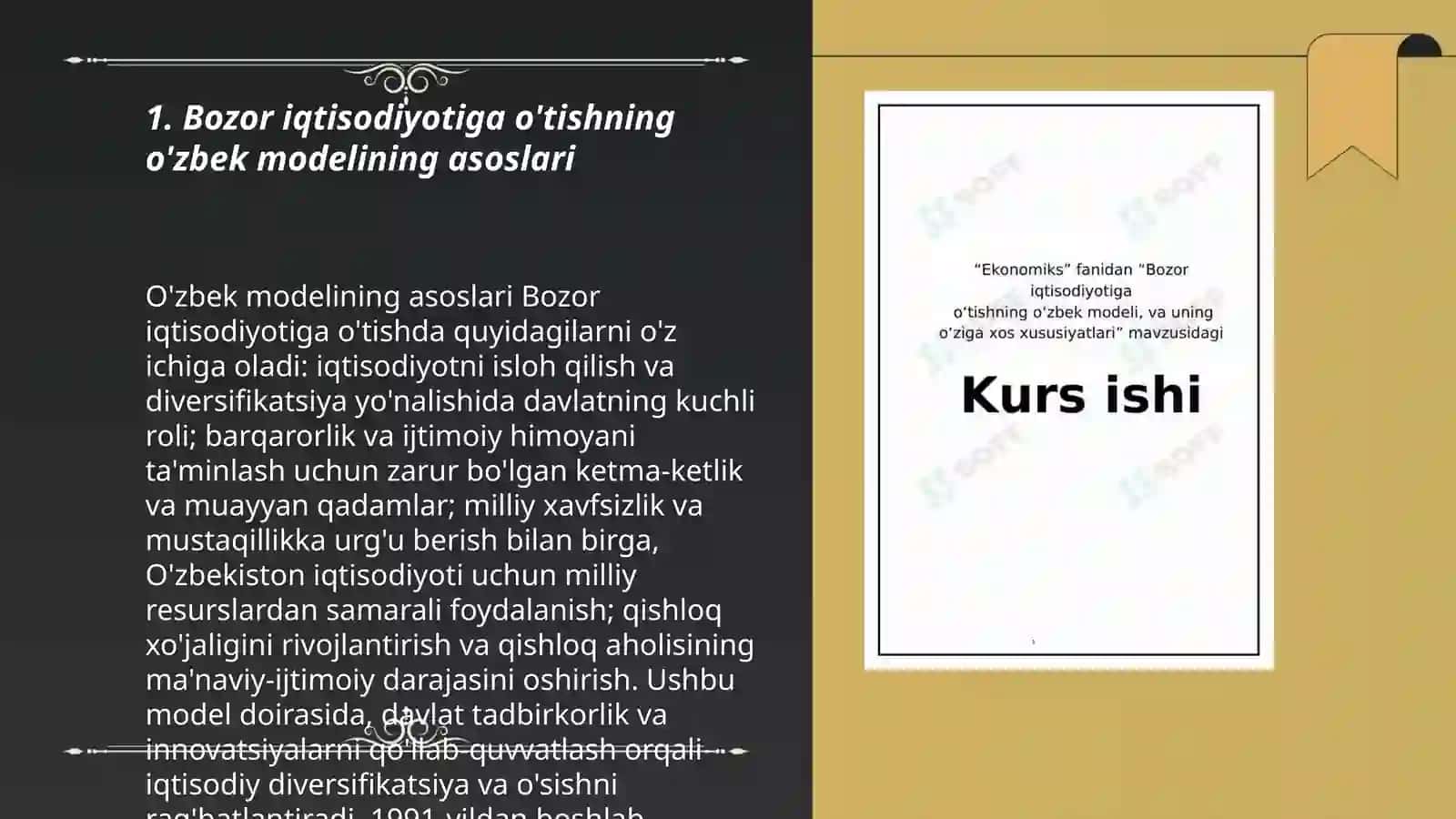 Bozor iqtisodiyotiga o'tishning o'zbek modeli va uning xususiyatlari 3