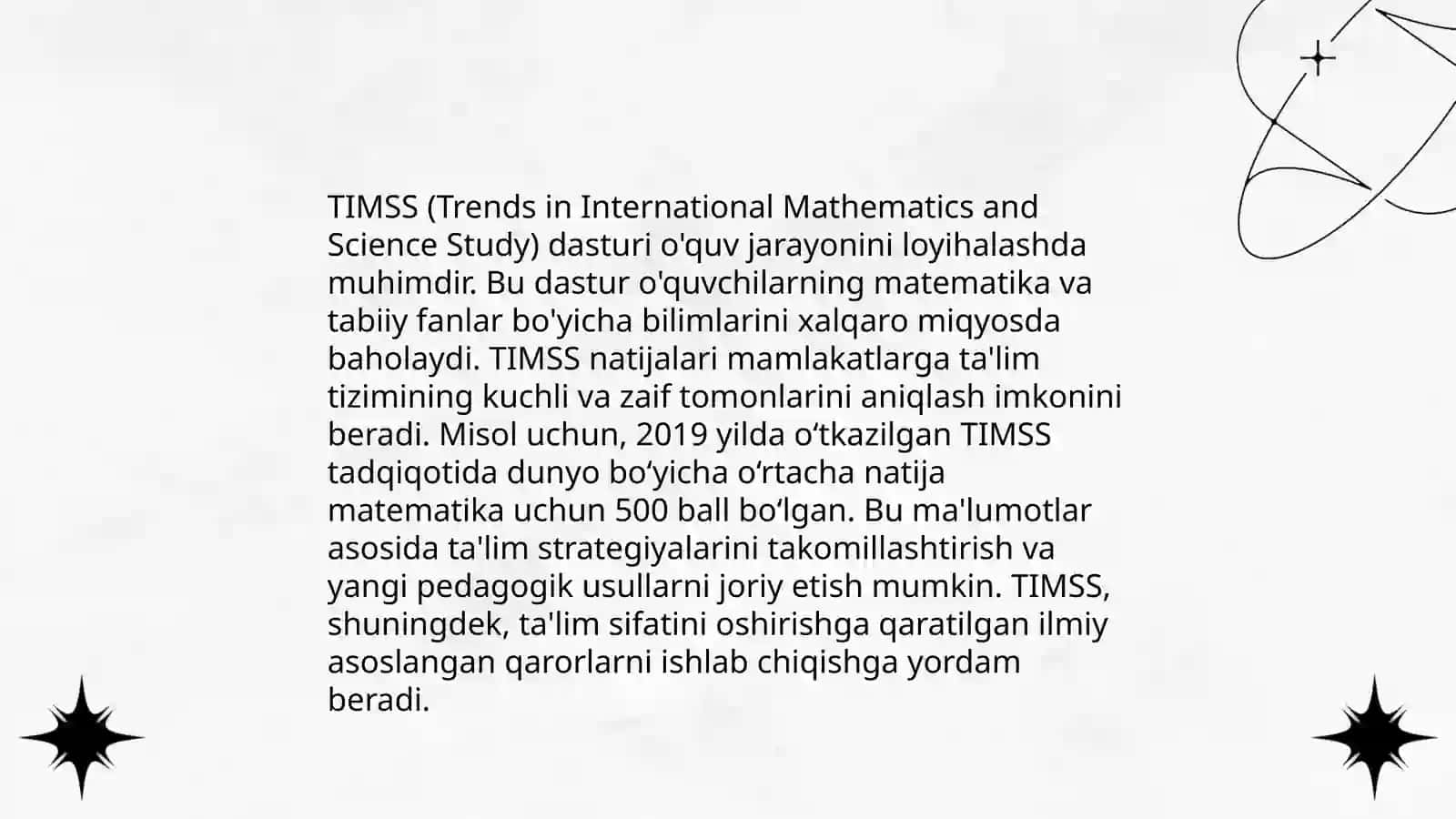 TIMSS XALQARO BAHOLASH DASTURI ASOSIDA ZAMONAVIY DARSLARNI LOYIHALASHTIRISH 3