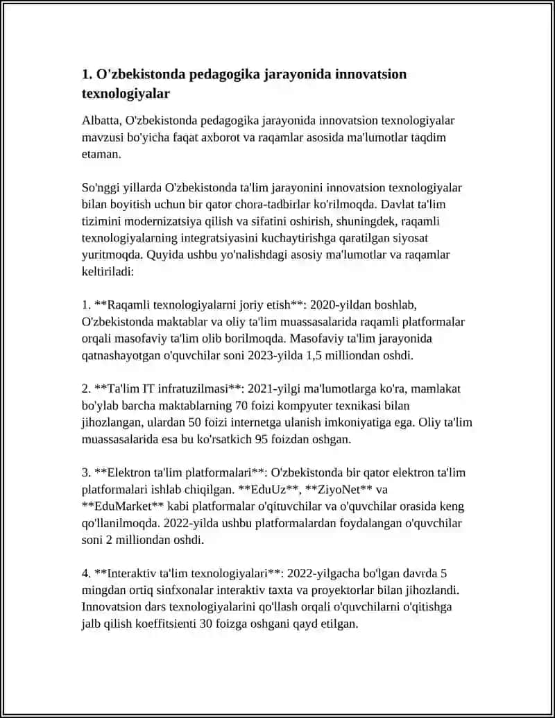O'zbekistonda Pedagogik Texnologiyalar Rivojlanishi 3