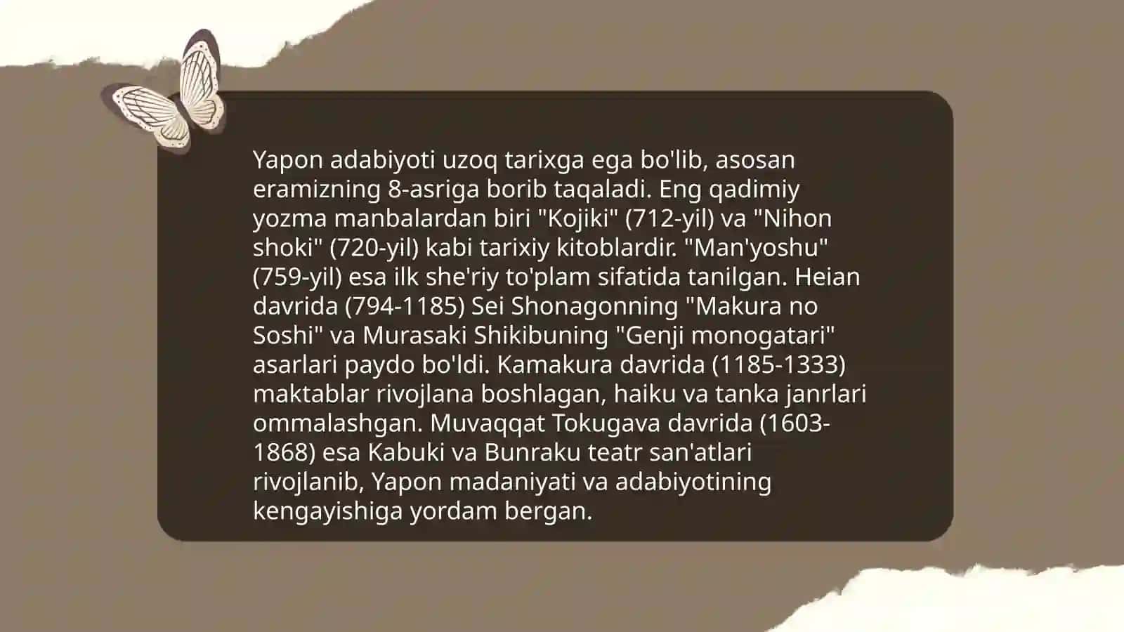 Yapon adabiyoti tarixi 3