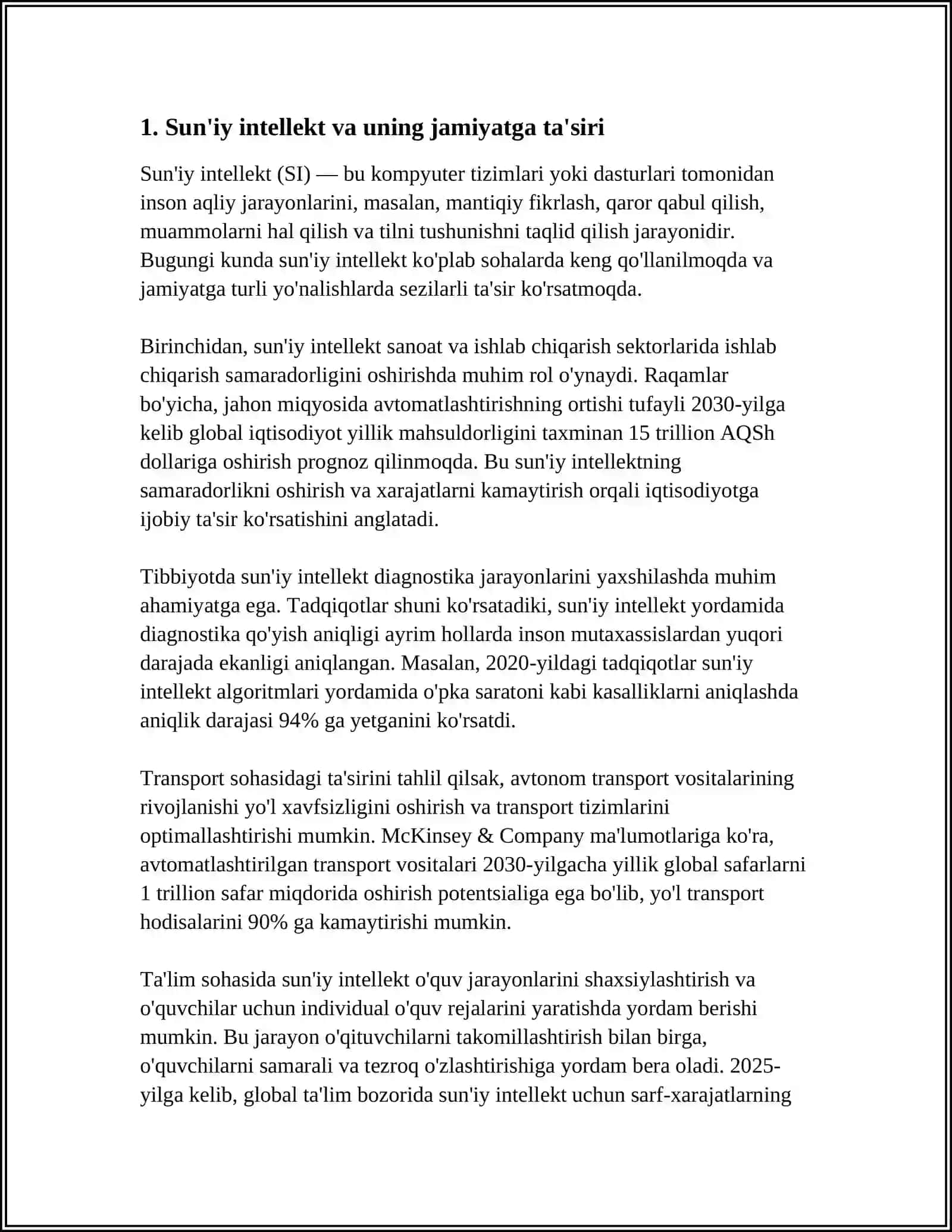 TEXNOLOGIYA FANIGA OID BERILGAN MAVZU BO'YICHA ESSE YOZISH 3