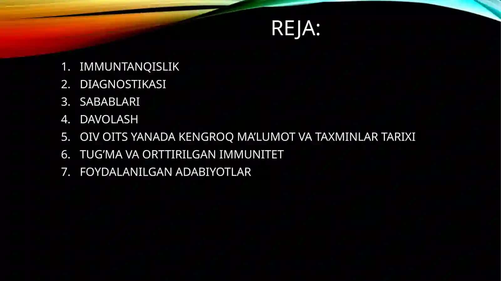 immuntanqislik holatlari(tug’ma,hayot davomida orttirilgan).Immunprofilaktika va immunterapiya asoslari 3