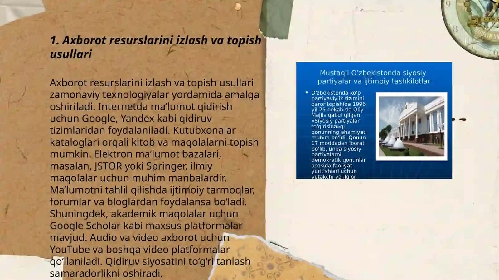 Axborotlarni mustaqil tahlil qilish koʻnikmalarni egallash 3